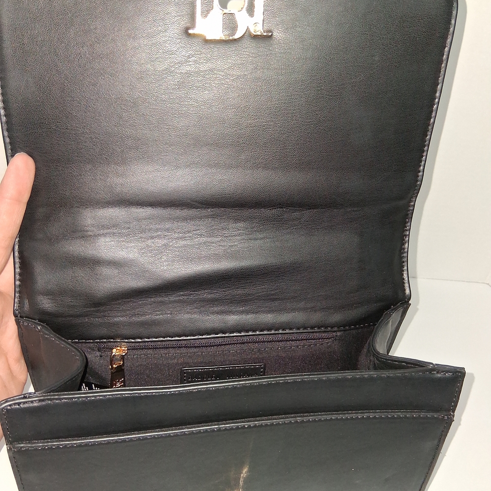Badgley Mischka Black and White Twead Crossbody Bag - Picture 8 of 10